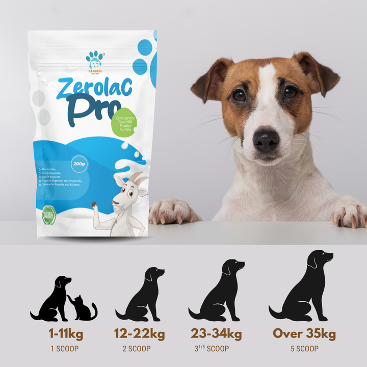 Zero-Lactose Goat Milk Powder for Dogs & Cats - Digestive & Immune Health Supplement