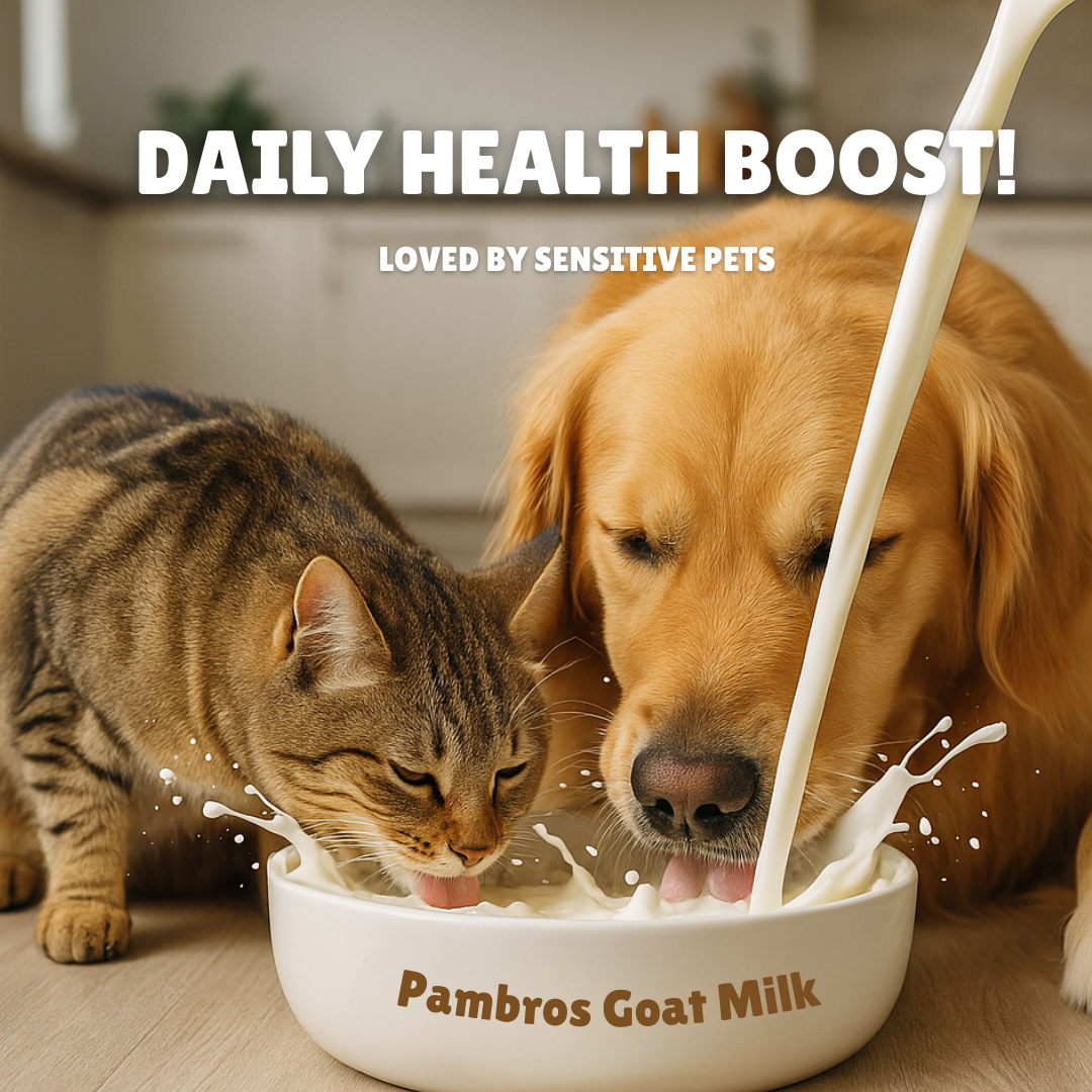 Zero-Lactose Goat Milk Powder for Dogs & Cats - Digestive & Immune Health Supplement