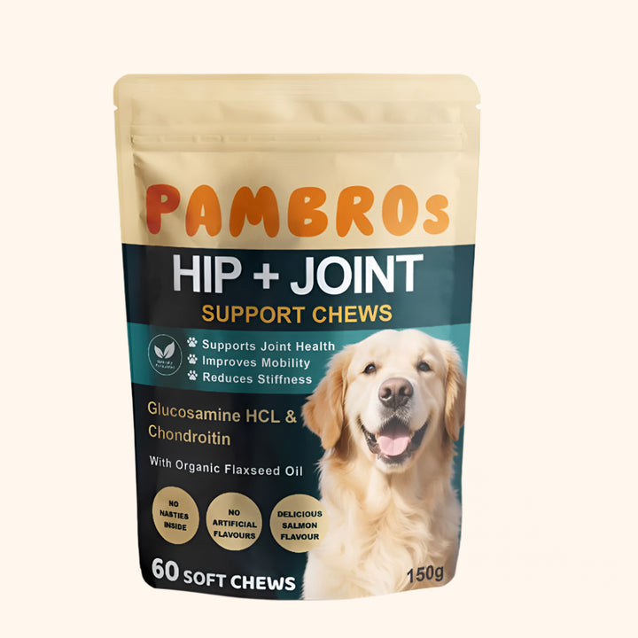 Hip & Joint Chews for Dogs – 60 Soft Chews – High Strength & Natural Formula for Mobility, Stiffness & Arthritis Relief