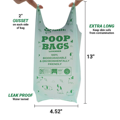 Lavender-Scented Biodegradable Dog Poop Bags – Leak-Proof & Eco-Friendly (150 Bags)